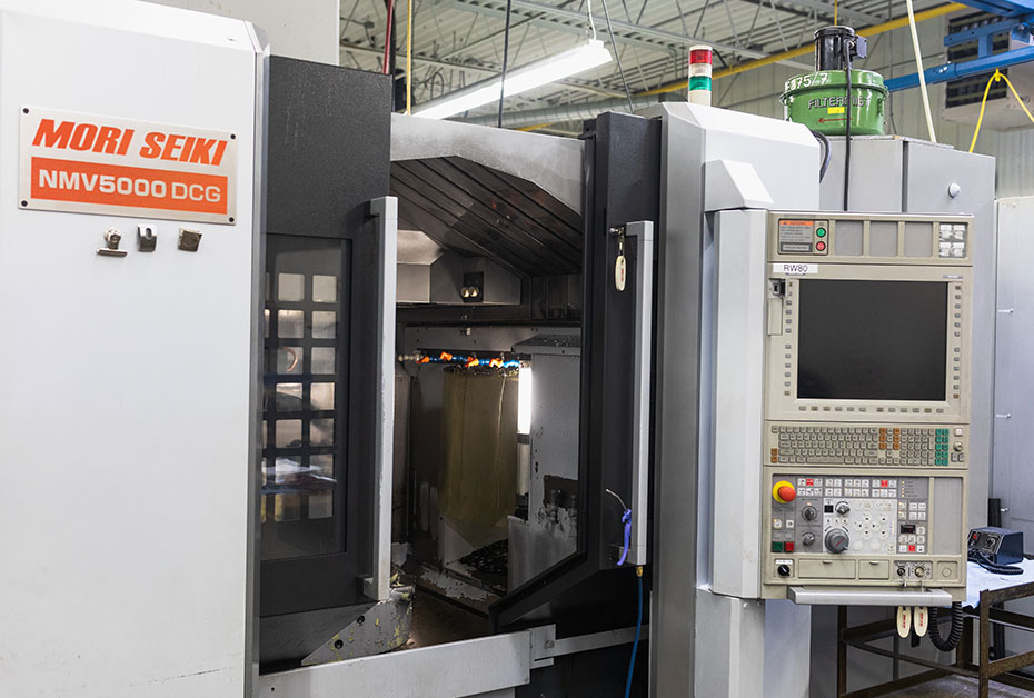  Our Mori-Seiki 5-axis Vertical Mill-Turn machining centre is equipped with an 8 pallet pool and 180 tool ATC.